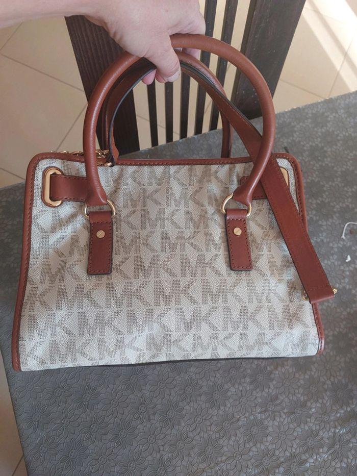 Sac à main beige doré michael kors - photo numéro 4