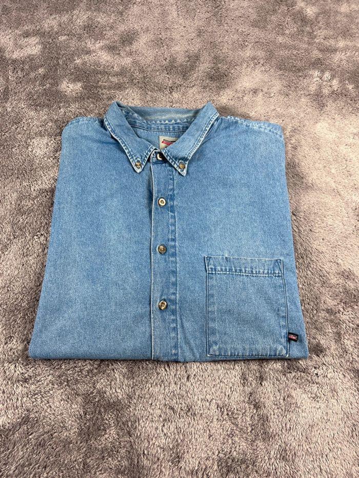 👕 Chemise en jean Homme Dickies Bleu Taille 4XL 👕 - photo numéro 1