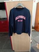 Sweat shirt bleu avec motif taille 40/42 de Shein