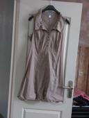 Robe  ss manches marron clair