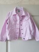 Veste en jean rose Benetton fille 3/4 ans tbe