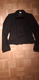 Veste noire tres chaude en laine T38