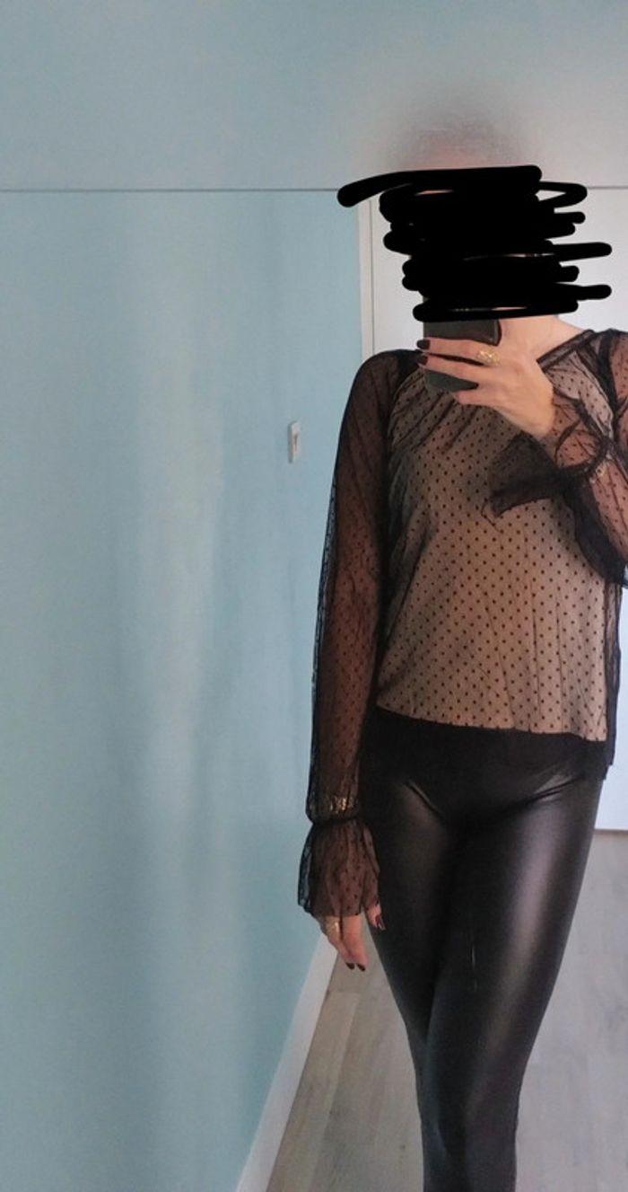 Blouse à pois Zara taille S - photo numéro 2