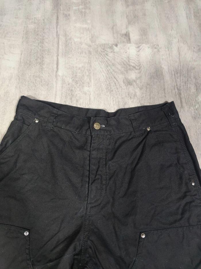 Short Carhartt Double Knee Rework Noir Taille W32-L30 Homme - photo numéro 2