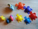 Lot jouets de bain, poissons, tortues