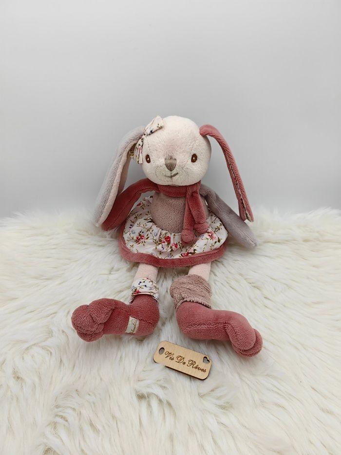 Doudou lapin rose Bukowski Bibi Sister - photo numéro 1