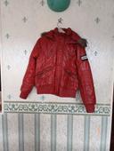 Manteau rouge imperméable femmes