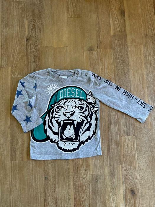 T-shirt longues manches bébé garçon Diesel tigre taille 18 mois - photo numéro 1