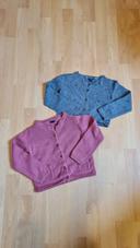 Lot 2 gilets fille 4 ans