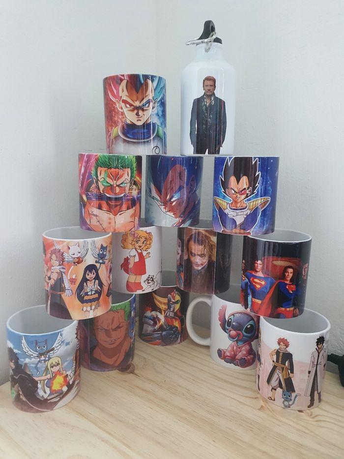 Mug one piece, naruto, spy x family, saw, terrifier, futurama, demon slayer, goldorak, dragon ball z, candy, stitch, fairy tail, ....etc - photo numéro 1