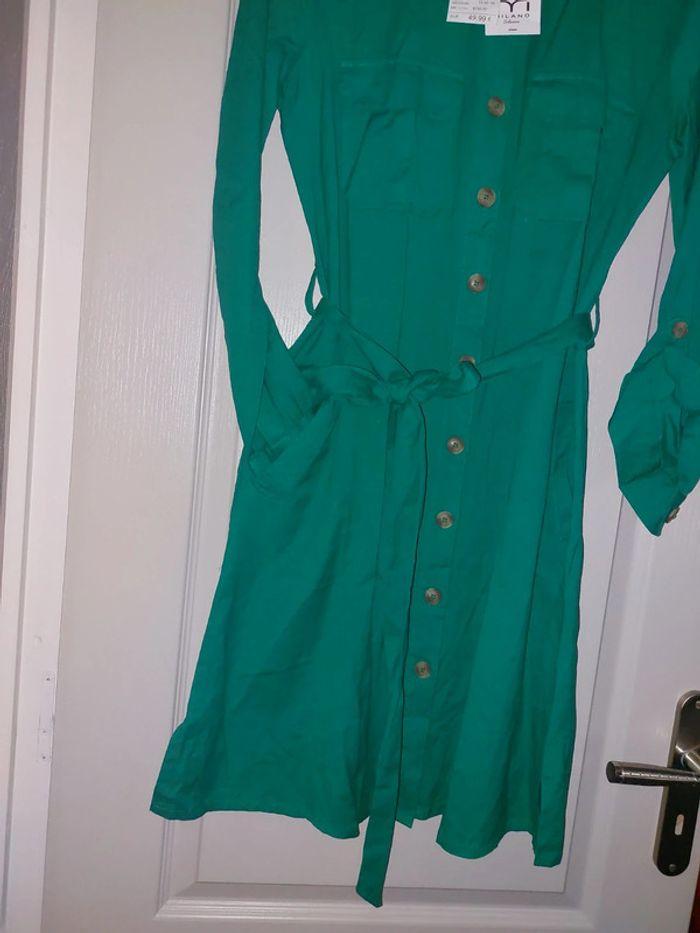 Robe chemise  verte  milano neuve - photo numéro 3