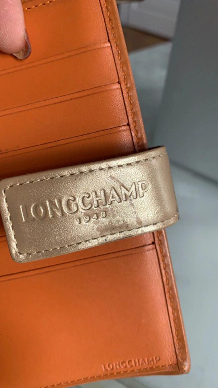 Porte feuille Longchamp cuir vintage - photo numéro 5