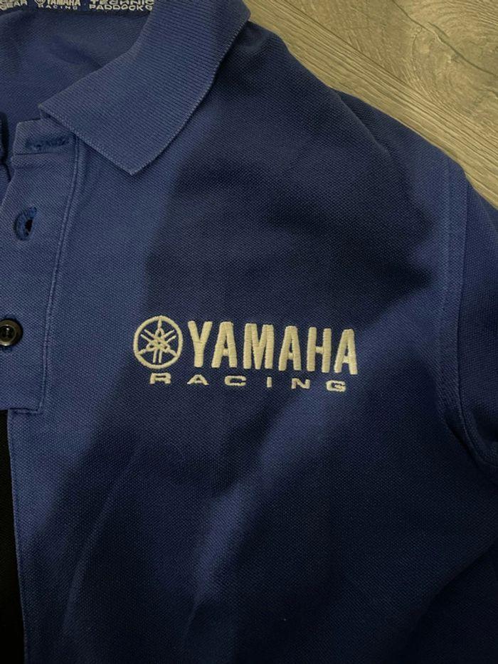 T-shirt polo à manches courtes de moto bleu noir et blanc Yamaha racing taille M - photo numéro 7