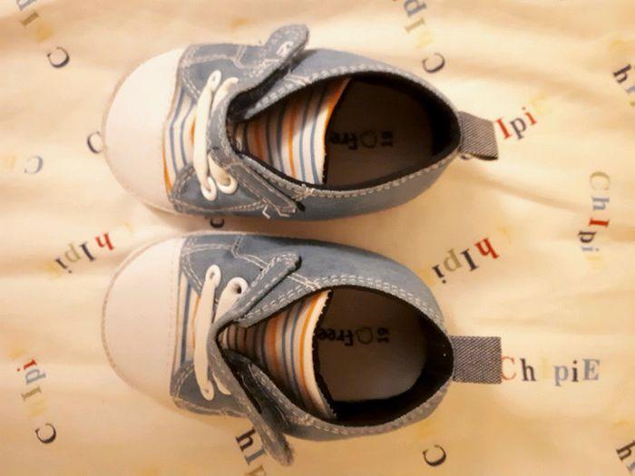 Chaussons bébé garçon en toile - photo numéro 3