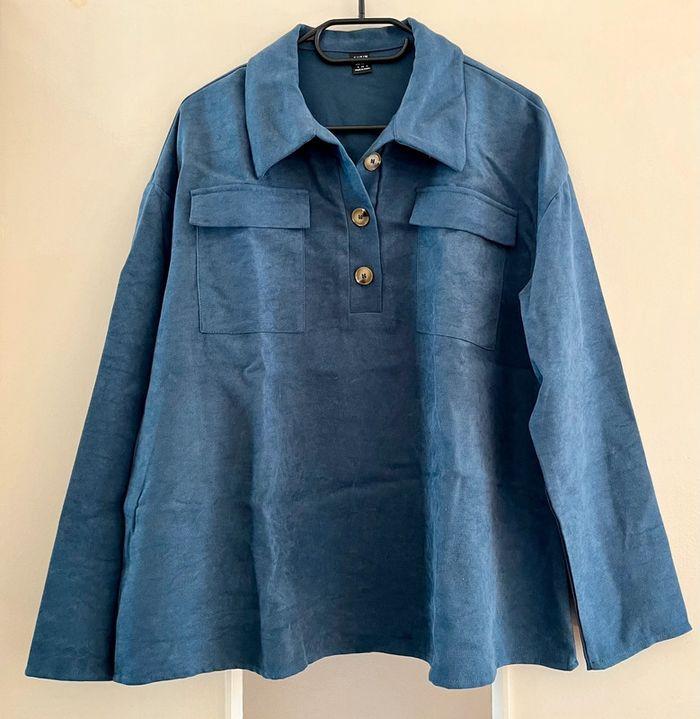 Chemise épaisse bleue - photo numéro 1