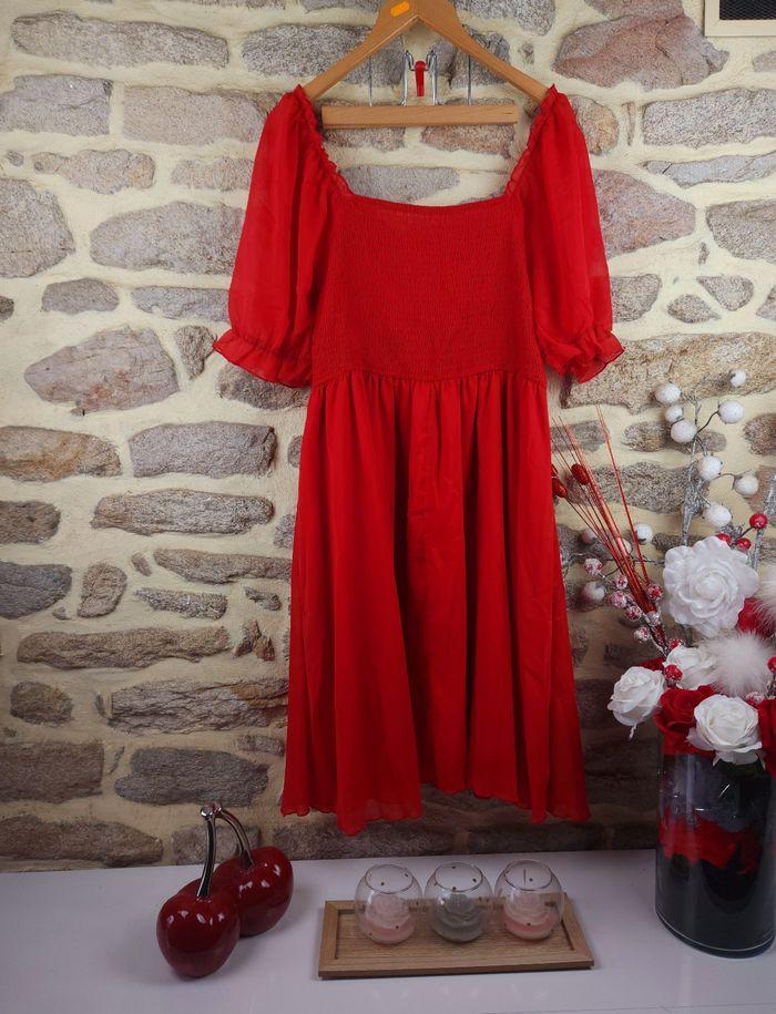 Robe col en cœur rouge Femme taille 54 marque Asos 🍬 - photo numéro 3