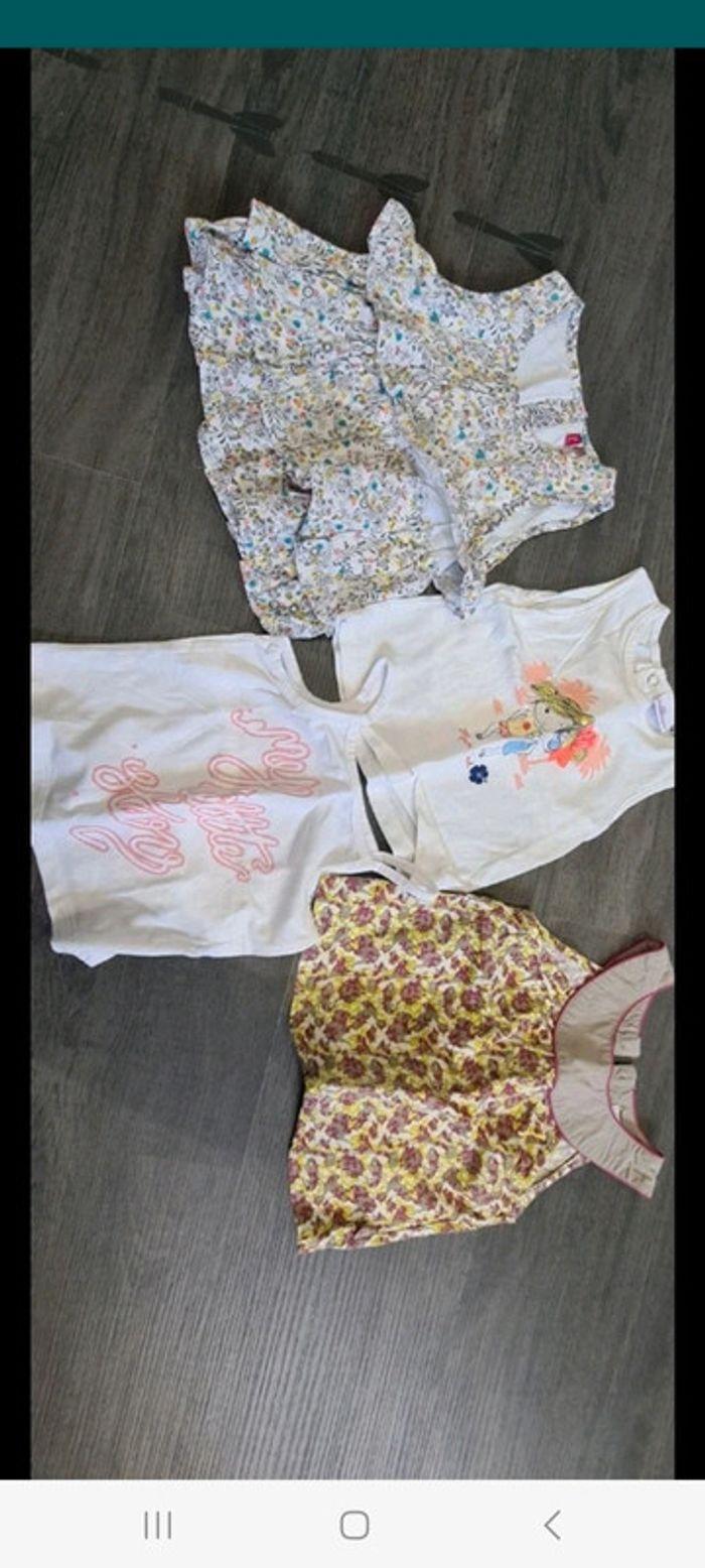 Lot 14 t-shirts 12 mois fille - photo numéro 4