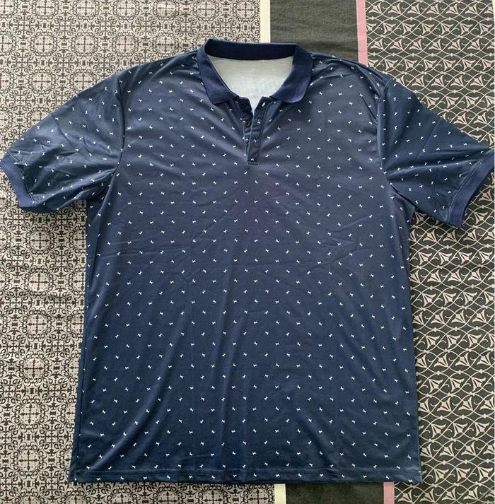 Polo homme imprimé bleu marine neuf taille xxl - photo numéro 1