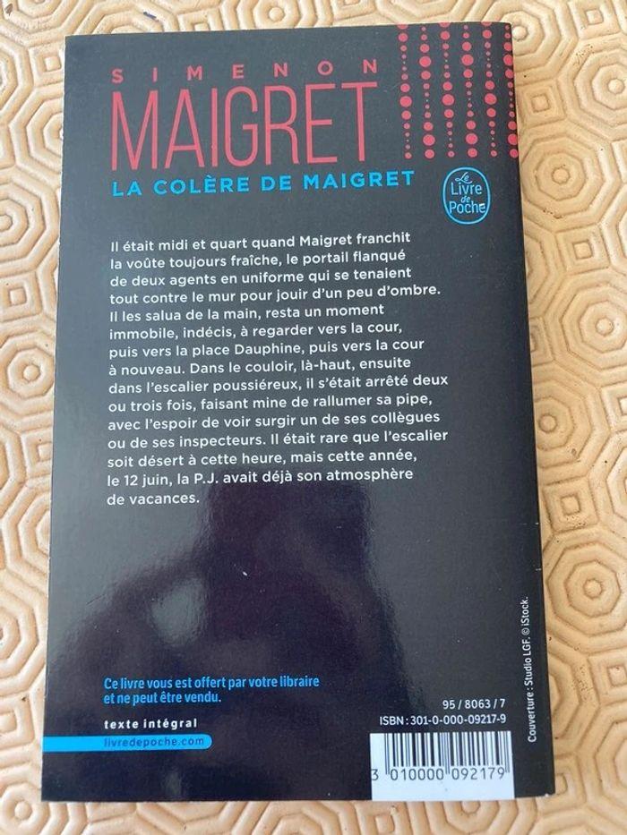 livre la colère de maigret - photo numéro 2