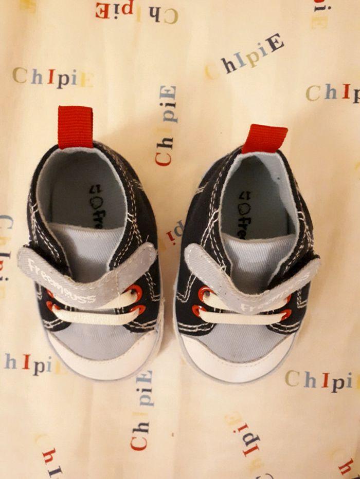 Chaussons bébé garçon en toile Freemousse - photo numéro 1