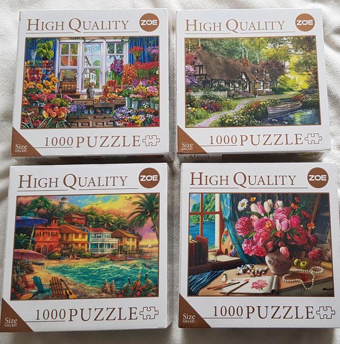 Lot de 4 puzzle x 1000 pieces neuf - photo numéro 1