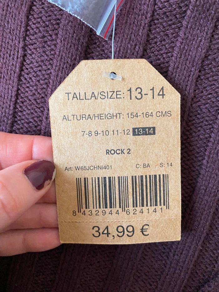 Cardigan / gilet couleur lie de vin taille 13-14 ans / 154-164 cm Gocco Neuf avec étiquette - photo numéro 12