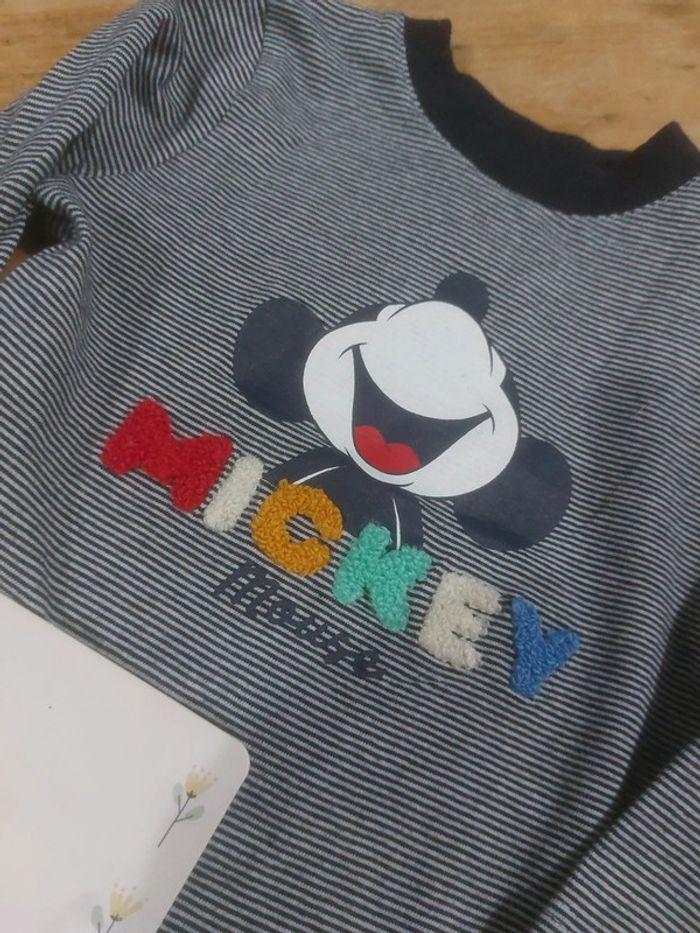 Tee shirt manches longues 9mois disney baby - photo numéro 2