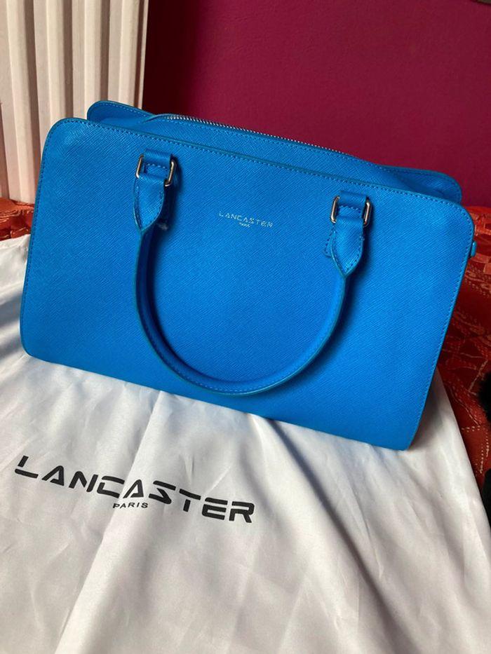 Sac Lancaster en cuir bleu neuf - photo numéro 2