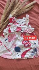 Robe blanche à motifs fruités - Catimini - Taille 18 mois