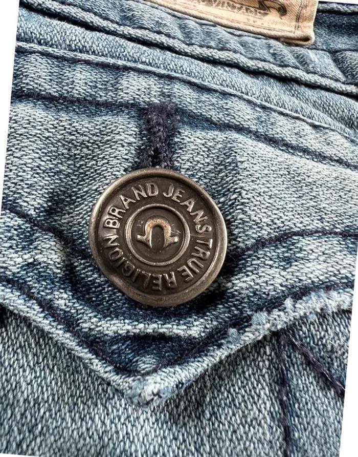 🩳 Short vintage brodé en jean True Religion Bleu Taille XS 🩳 - photo numéro 10