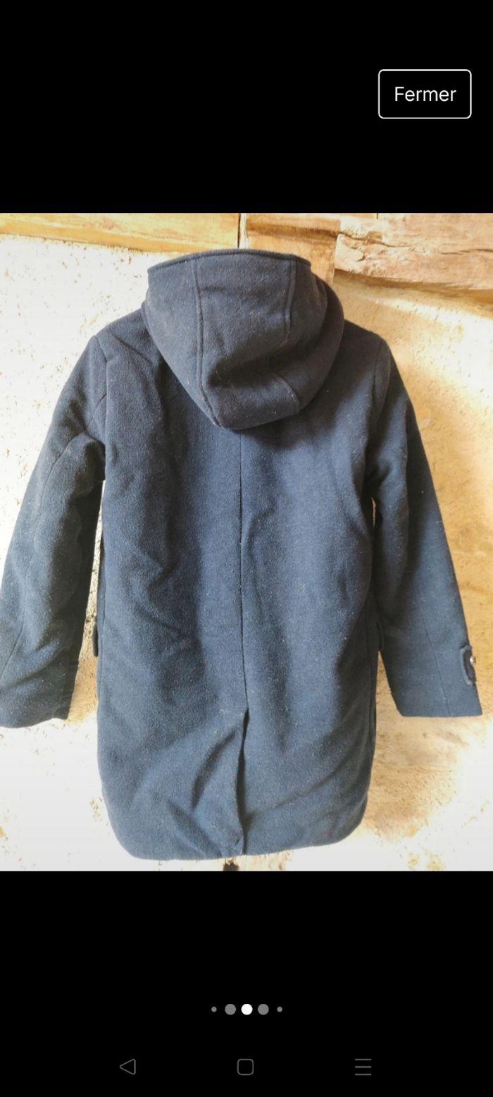 Manteau ultra chaud véritable duffle-coat 12 ans 100% laine capuche fourré - photo numéro 4