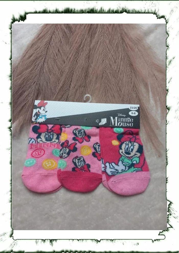 💚 lot de 3 paires de soquettes - minnie - 23.26💚