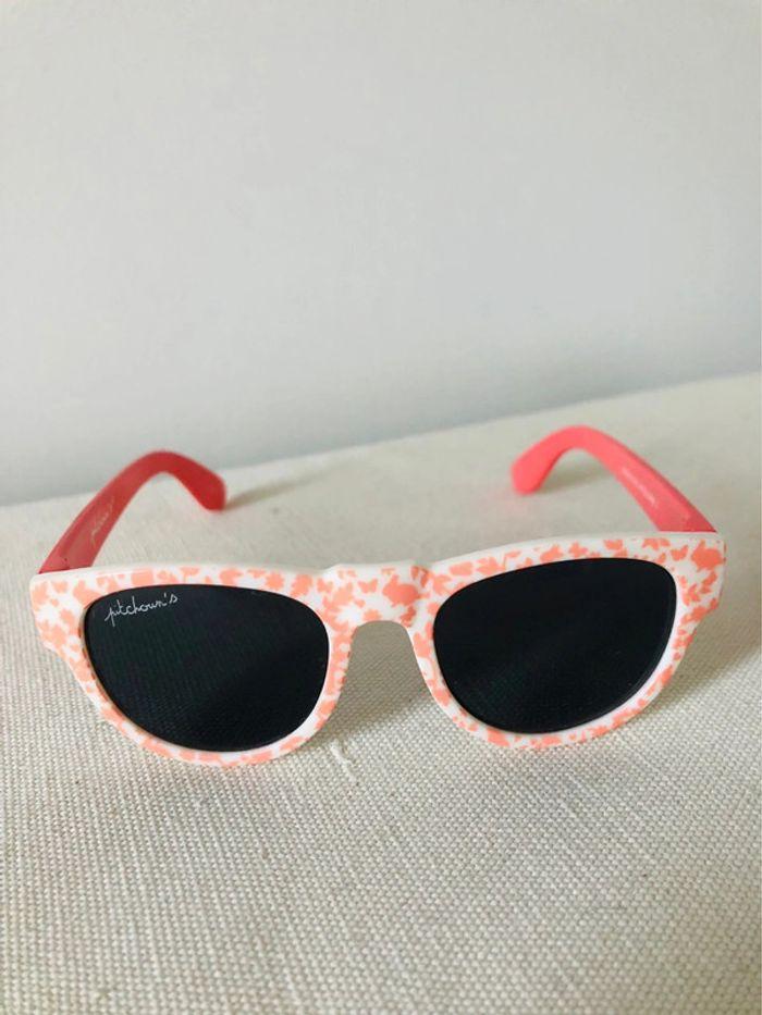 Lunettes soleil enfant rose blanc fille bébé - photo numéro 6