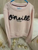 Pull oneill rose pale broderie épaisse en 3D comme neuf 10 ans