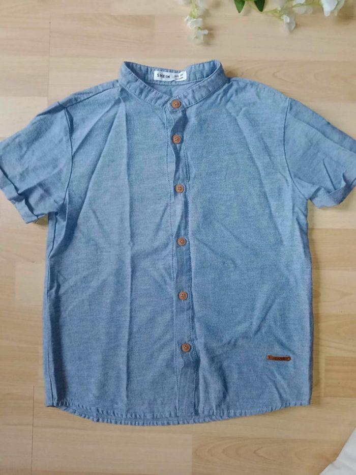 Ensemble Garçon été chemise bleu 10 ans - photo numéro 2