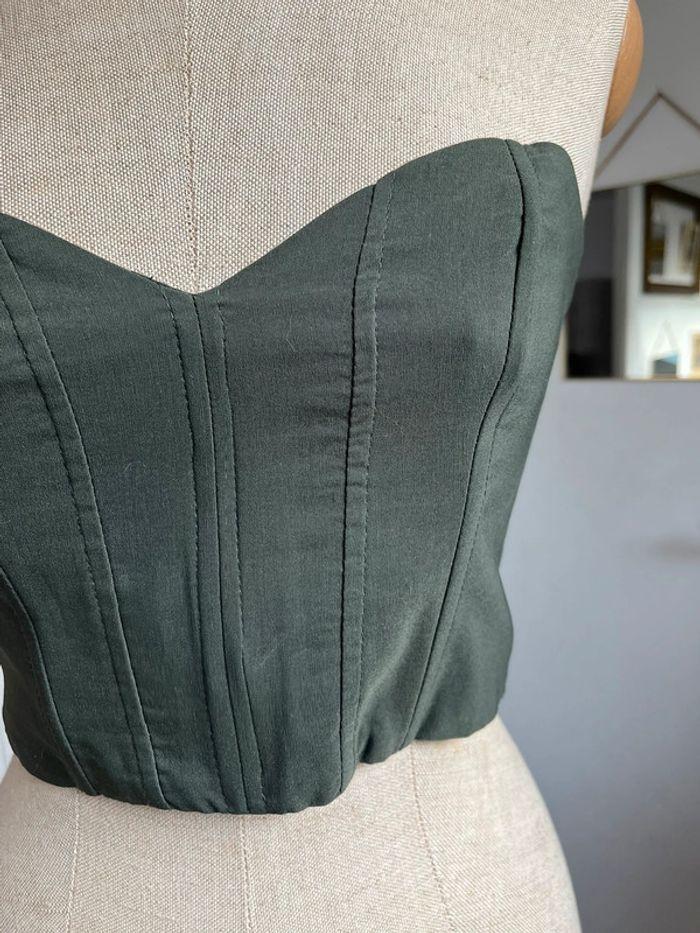 Bustier Zara vert kaki XS - photo numéro 2