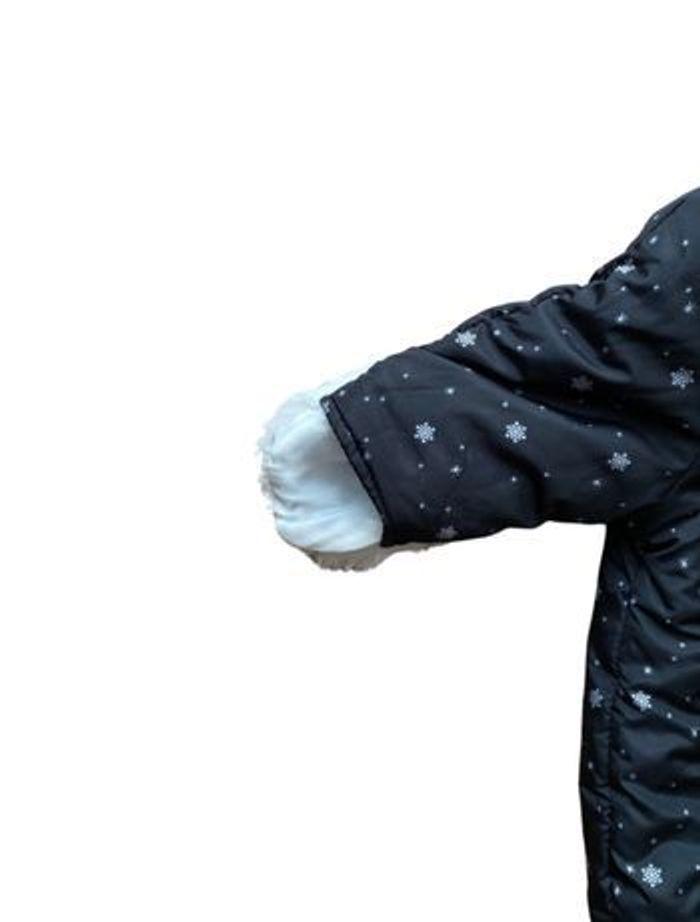 Combinaison hiver bébé - Noire à flocons | 3 mois - photo numéro 3