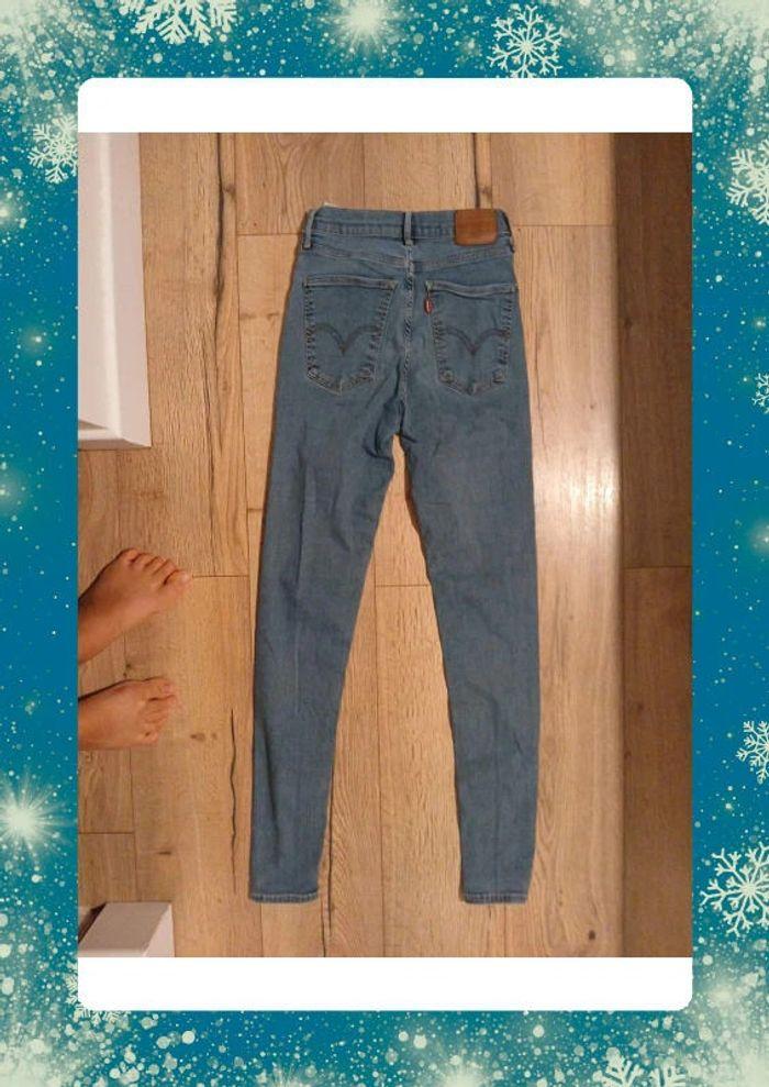 Jean levis mile rise super skinny 27x32 bleu - photo numéro 3