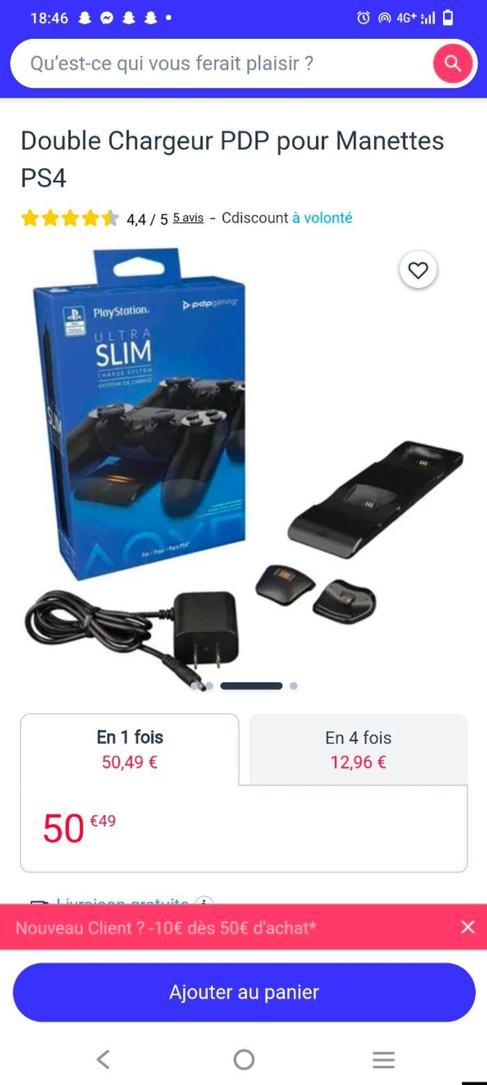 Système de charge slim pour PS4 - photo numéro 2