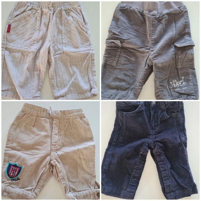 Lot de 4 pantalons en velours 6 mois garçon - photo numéro 1