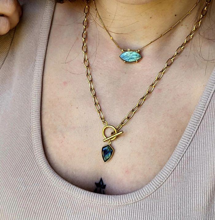 Collier protection labradorite - photo numéro 1