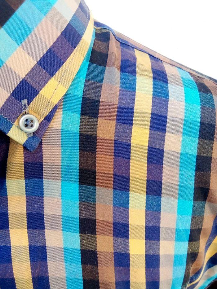 Chemise manches longues à carreaux multicolores ENZO Nucci Couture taille 41/42 ou L - photo numéro 6