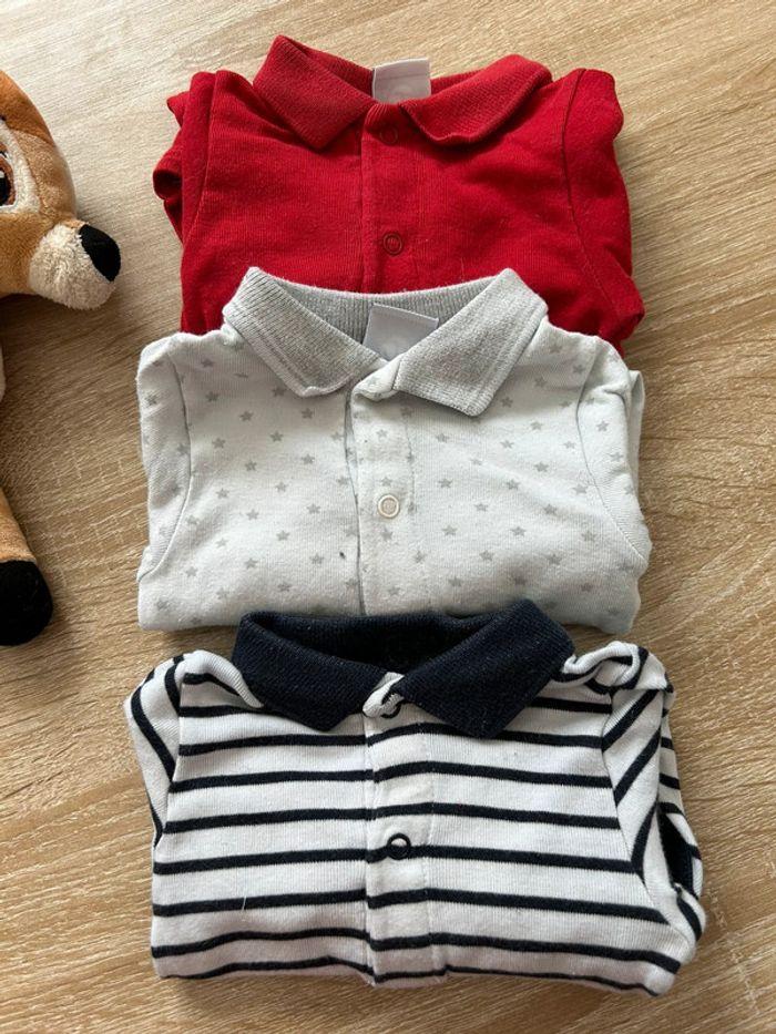 Lot bodies col polo Petit Bateau - photo numéro 1