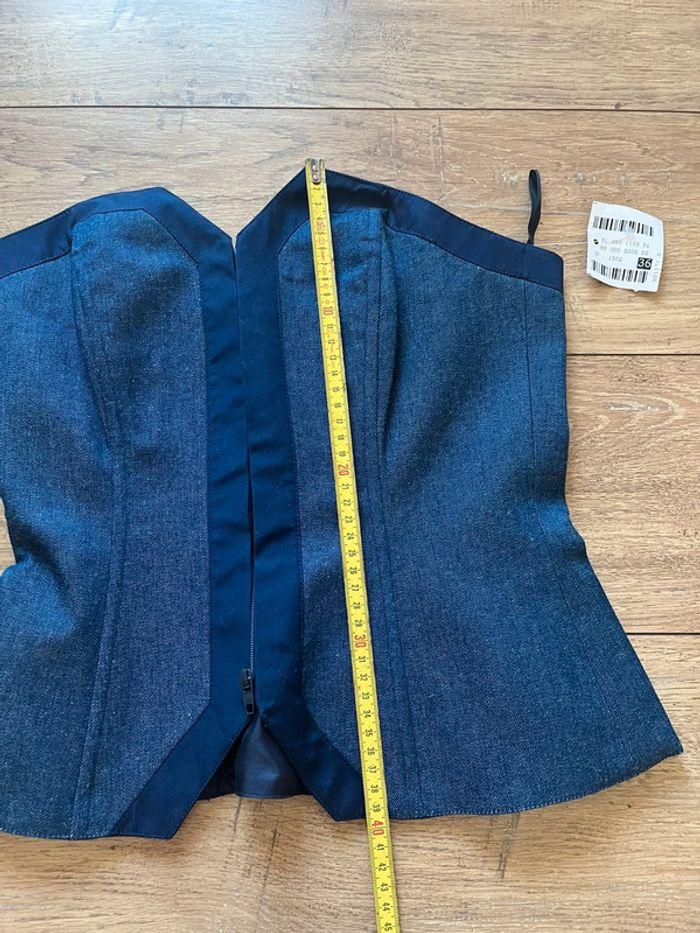 Corset en jeans Guy Laroche vintage taille 36 neuf avec étiquette - photo numéro 12