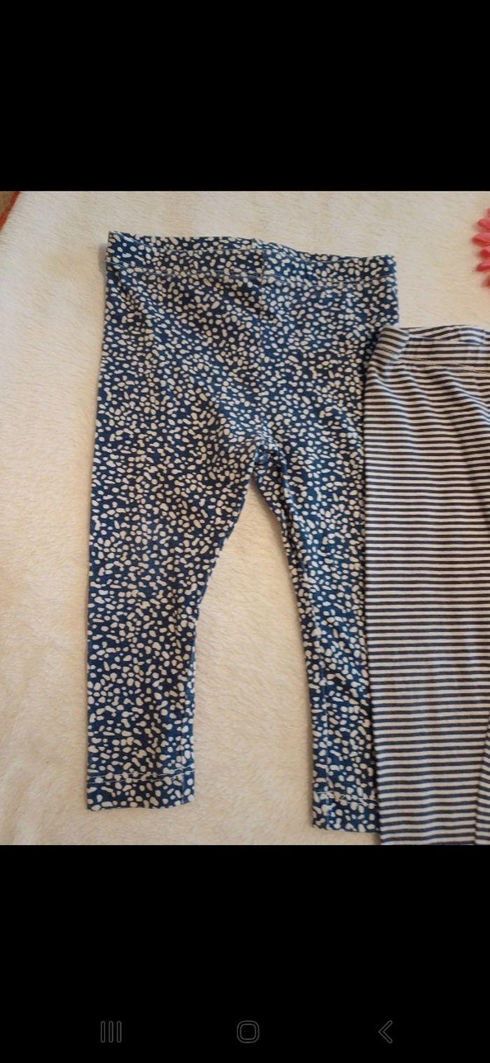 Lot de 2 leggings bébé taille 12 mois - photo numéro 3