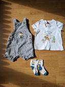 Salopette  +tee shirt +chaussettes sergent major 6 mois