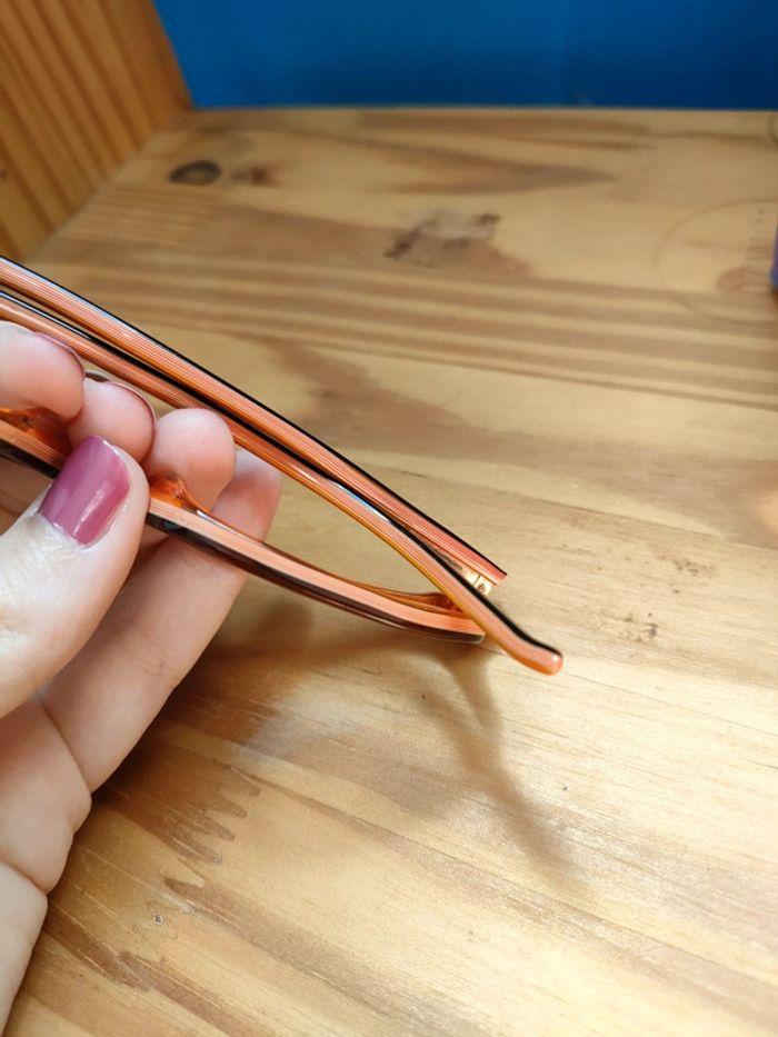 Lunettes Afflelou orange monture en plastique forme rectangle - photo numéro 3