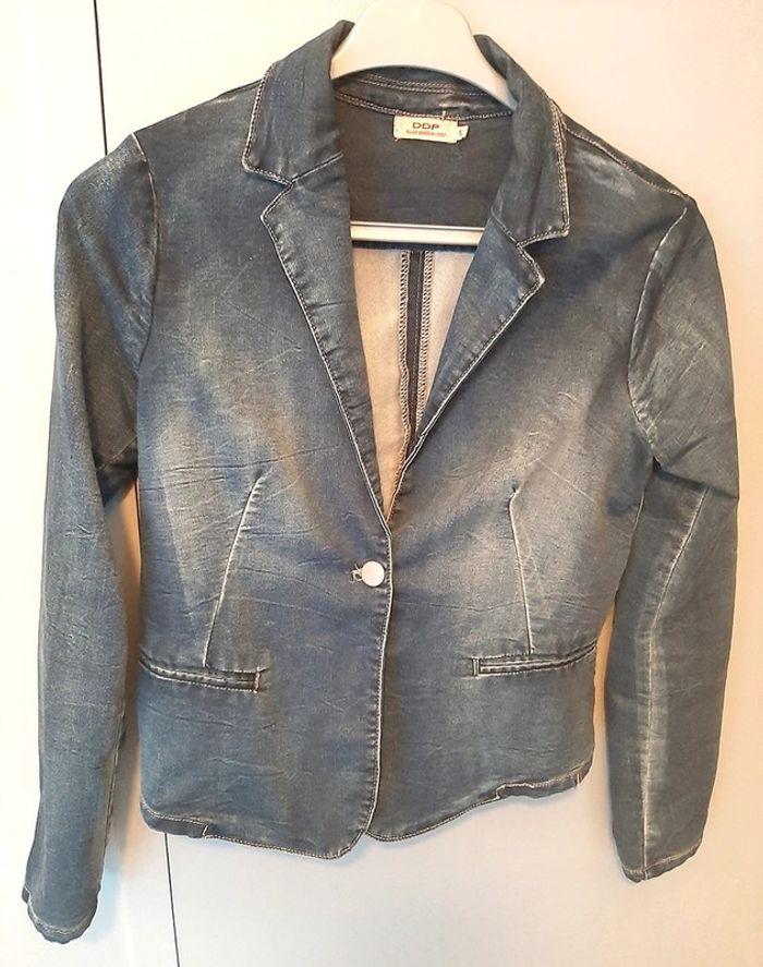 Veste en jean DDP bleu taille S - photo numéro 1