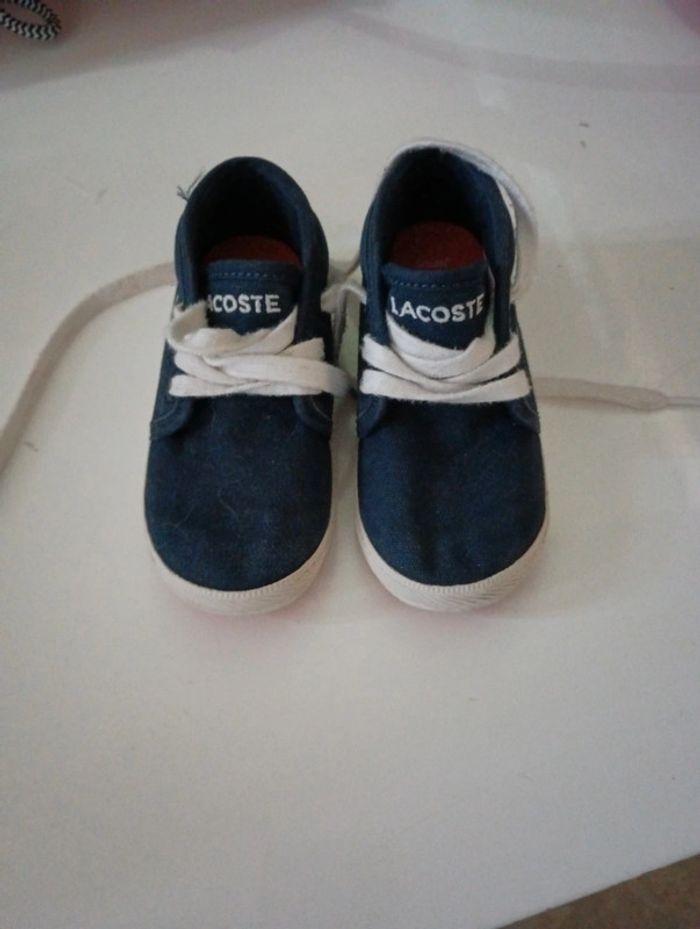 Chaussures basket en toile Lacoste sport pointure 22 - photo numéro 2