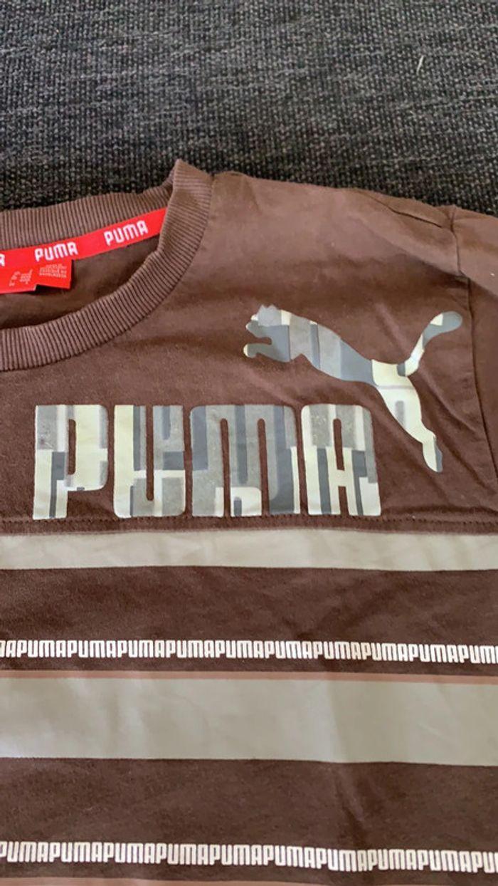 Tee-shirt manche courte Puma marron, taille S, neuf sans étiquette - photo numéro 2